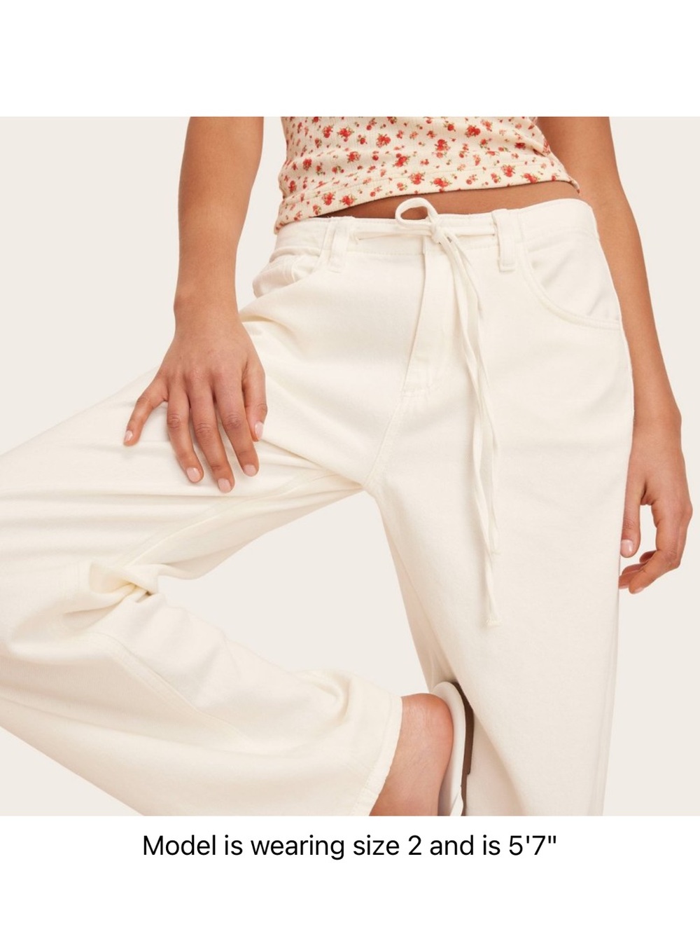 Parke x Target Mid Rise Drawstring Jeans - Picture 3 of 4